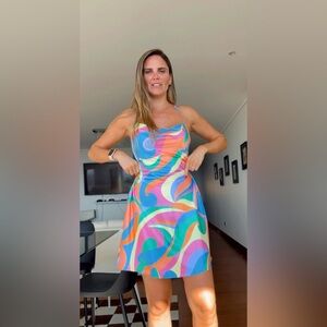 Colorful Swirl Pattern Dress